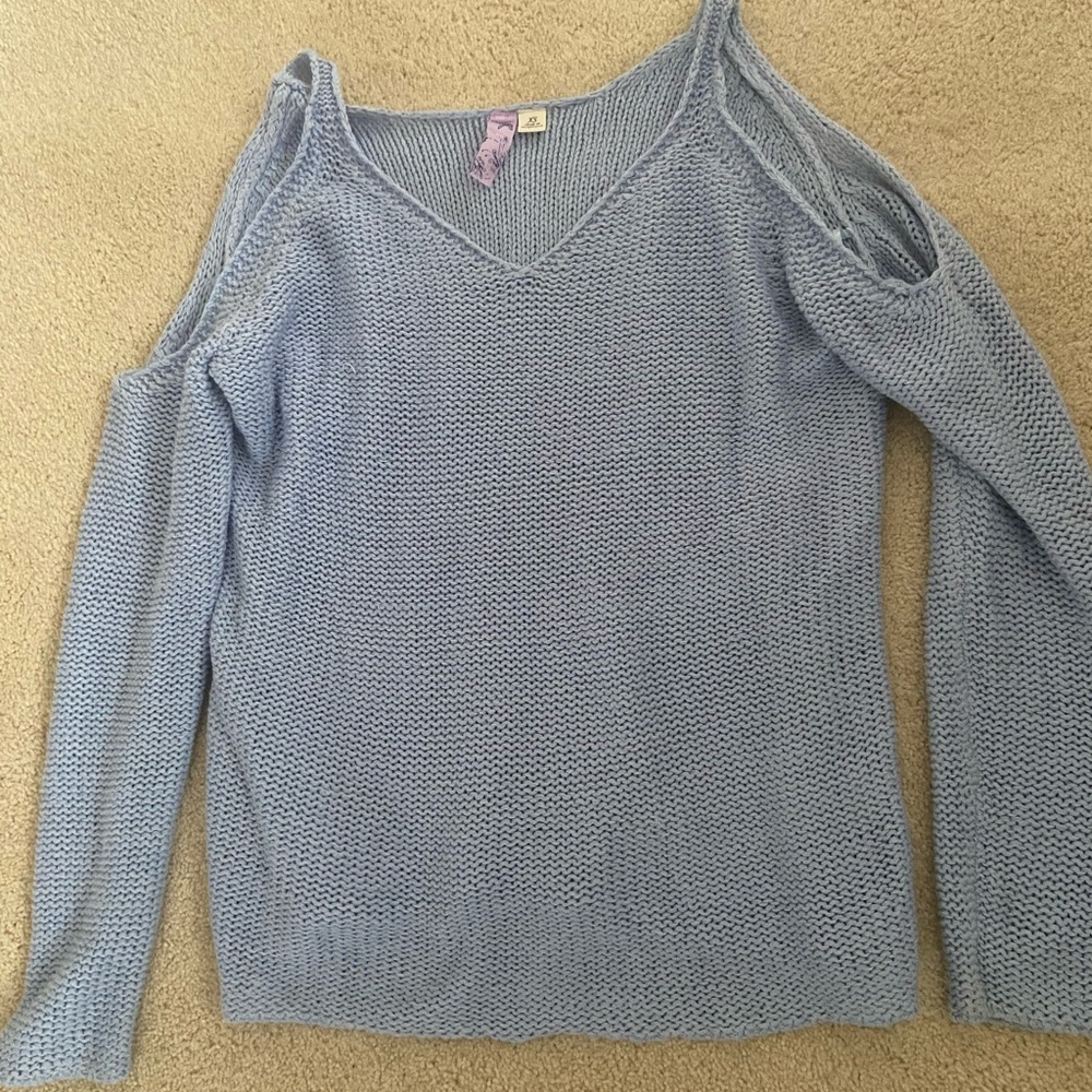 blue sweater